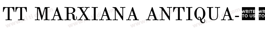 TT MARXIANA ANTIQUA字体转换